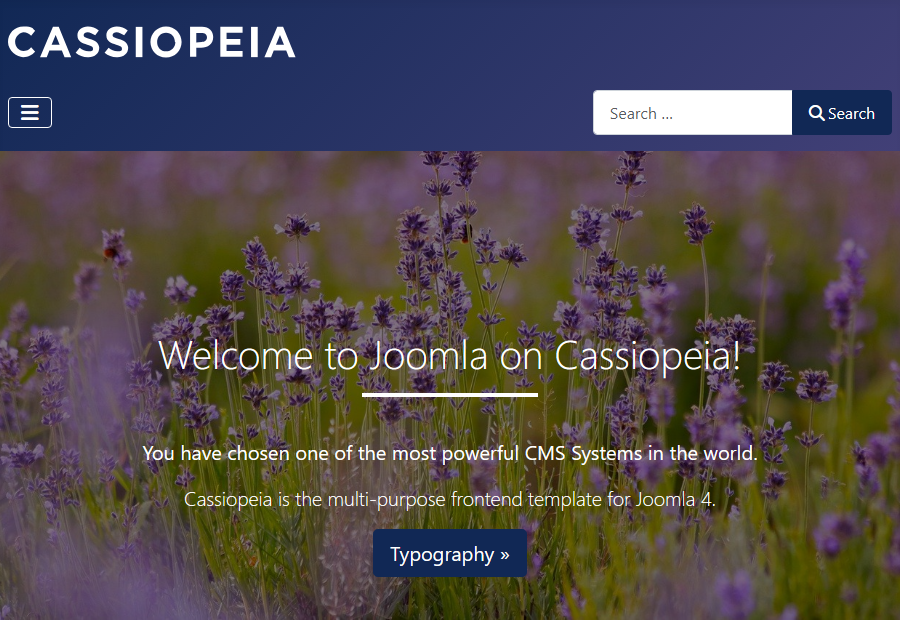 Plantilla Cassiopeia para Joomla