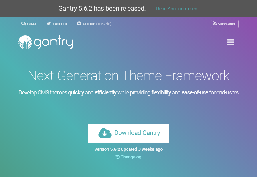 Plantilla Gantry Hydrogen para Joomla