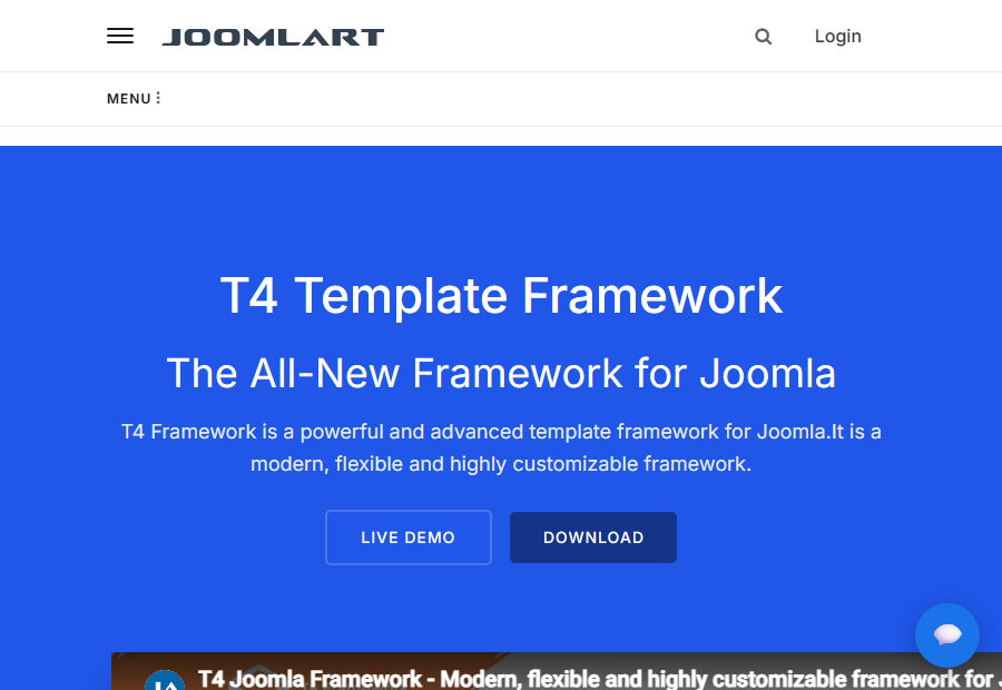 Plantilla T4 Framework para Joomla