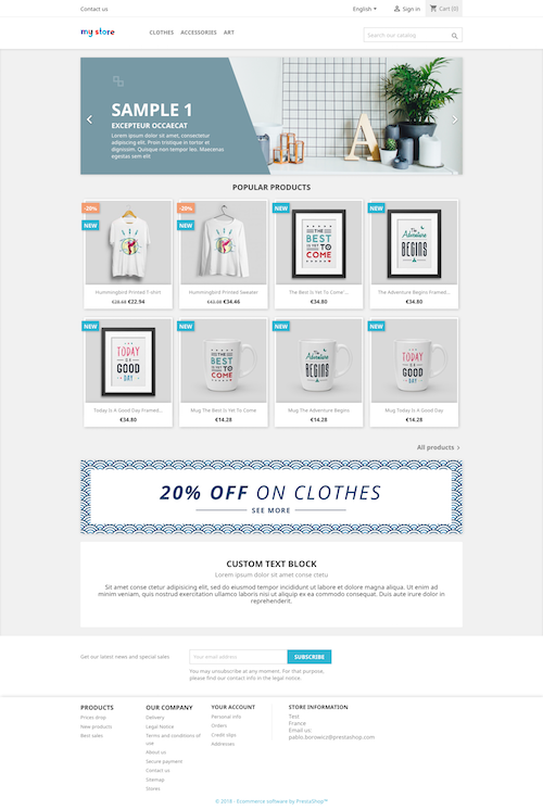Plantilla Classic para PrestaShop