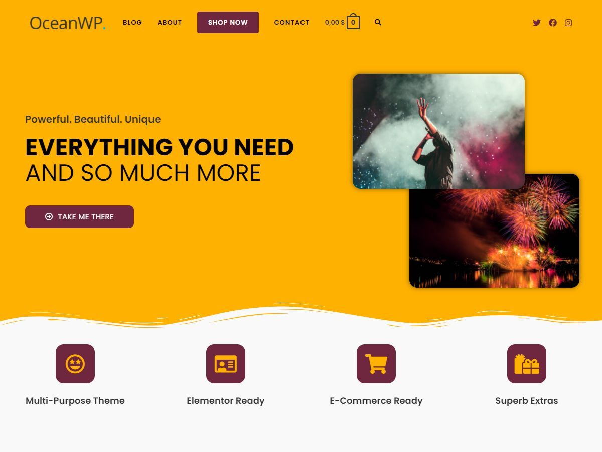 Plantilla OceanWP para WordPress